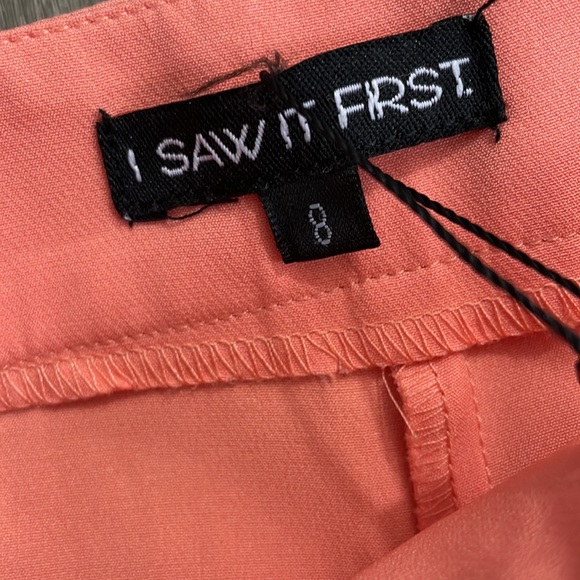 NWT “I say it first” High Waist Cigarette Trousers Coral-8 - Picture 6 of 8